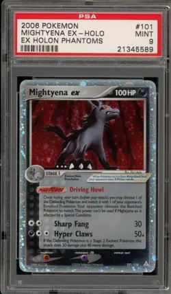 Pokemon Mightyena ex EX Holon Phantoms Holo Ultra Rare #101 PSA 9 Mint - Image 1