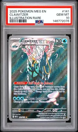 Clawitzer *PSA 10* Illustration Rare *Mega Evolution* #141 *Pokemon - Image 1