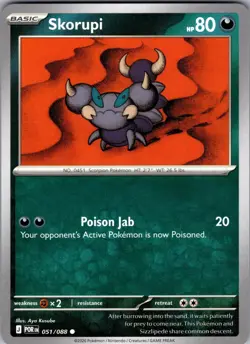 Skorupi Perfect Order 051/088 Common Pokemon Near Mint - Image 1