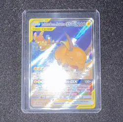 Pokemon Raichu & Alolan Raichu GX 221/236 TAG TEAM Full Art Holo UR EN - Image 1