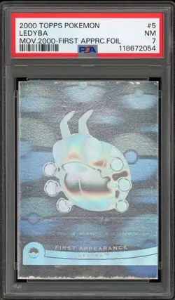 Pokemon Topps Ledyba Movie 2000 First Appearance Foil #5 PSA 7 - Image 1