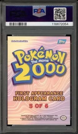 Pokemon Topps Ledyba Movie 2000 First Appearance Foil #5 PSA 7 - Image 2