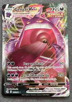 Pokemon Gengar VMAX Fusion Strike Holo Ultra Rare Full Art Card 157/264 MINT - Image 1