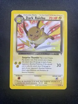 Dark Raichu 7/110 Legendary Collection Pokemon Card Moderately Played (MP) - Image 1