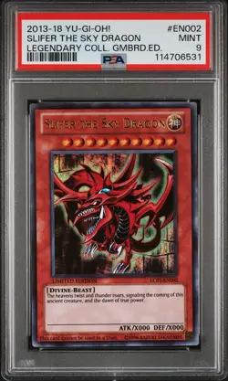 2013-2018 YU-GI-OH! LEGEND COLL GAMEBOARD ED #EN002 SLIFER THE SKY DRAGON PSA 9 - Image 1