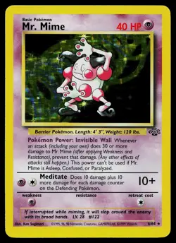 Pokemon Card - Mr. Mime Jungle 6/64 Holo Rare - Image 1