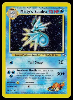 Pokemon Card - Misty's Seadra (Prerelease) WoTC Promo 009/132 Holo Promo - Image 1