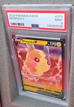 POKEMON CARD MORPEKO V ULTRA RARE 79 SWORD & SHIELD #79 GRADED PSA 9 MINT - Image 4