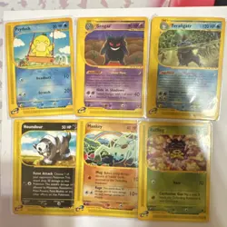 Nintendo Pokemon TCG e-Reader 5 Card Lot Psyduck Gengar 2002 Aquapolis - Image 1
