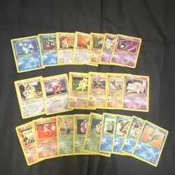 Vintage Pokemon Gym Heroes 22 Card Lot including 1st editions - Image 1