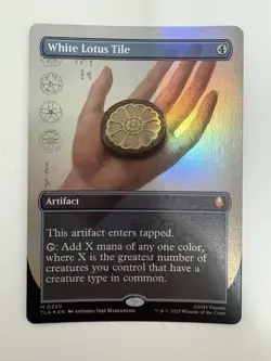 White Lotus Tile Foil Borderless MTG Magic the Gathering Card NM Near Mint TLA - Image 1