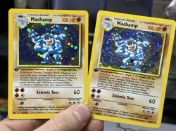1st Edition Machamp 8/102 Base Set 1999 Cosmos Vintage Pokemon Card Lot WOTC - Image 1