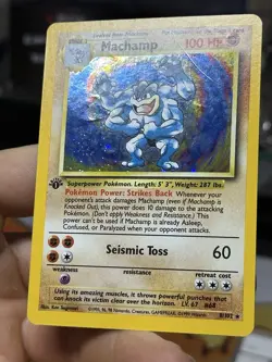 1st Edition Machamp 8/102 Base Set 1999 Cosmos Vintage Pokemon Card Lot WOTC - Image 5