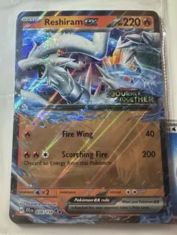 Jumbo Reshiram ex 030/159 Stamped Promo Card, Journey Together, Pokemon TCG, NM - Image 1