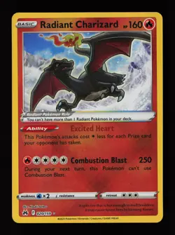 Radiant Charizard 020/159 Radiant Rare Holo Crown Zenith Pokemon Card - Image 1
