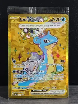 Sealed Lapras ex SVP 164 Gold Hyper Rare Terapagos UPC Promo Card Exclusive - Image 1