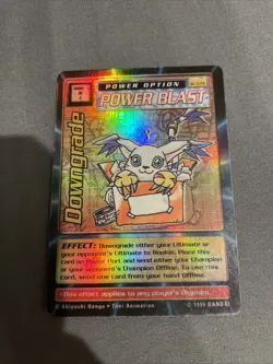 DIGIMON Power Option DOWNGRADE Power Blast St-57S Foil Trading Card 1999 BANDAI - Image 1