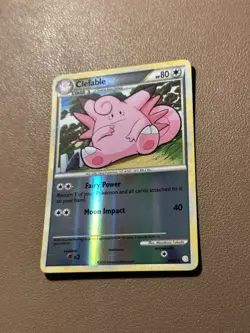 Clefable 3/123 Heartgold & Soulsilver Reverse Holo Rare Pokemon TCG Card NM - Image 2
