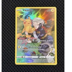 Pokemon Pikachu TG05/TG30 Lost Origin Ultra Rare Holo Ability Whimsy Tackle Card - Image 1