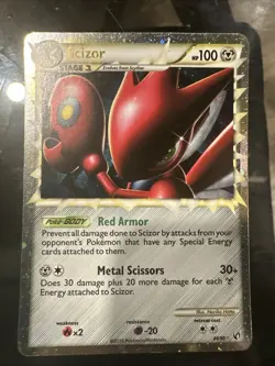 Scizor PRIME 84/90 2010 HG&SS Undaunted Pokemon Card TCG Holo Rare - Lp - Image 1