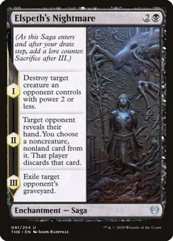 Elspeth's Nightmare 91 THB Foil MTG 2020 Saga Rainville Exile Black Uncommon - Image 1