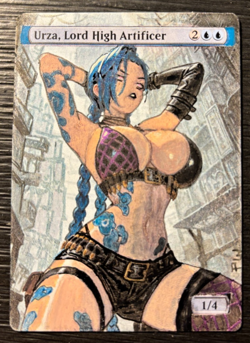 Urza, Lord High Artificer Jinx Hand Painted Altered Art Magic Gathering MTG - Image 1