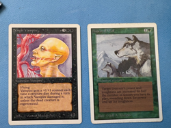 MTG Unlimited Edition, Sengir Vampire and Aspect of Wolf! 1993 Vintage Magic! - Image 1