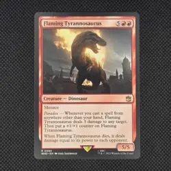Flaming Tyrannosaurus 85 Universes Beyond: Doctor Who Magic: The Gathering NM - Image 1