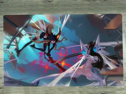 YGOmat Playmat KILL la KILL Matoi Ryuko & Satsuki TCG CCG Desk Pad Card Game Mat - Image 1