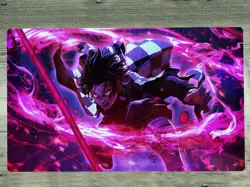 YGOmat Playmat Demon Slayer: Kimetsu no Yaiba Kamado Tanjirou TCG Card Game Mat - Image 1