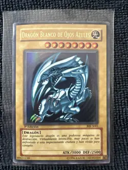 Yu-Gi-Oh Blue Eyes White Dragon 1st Edition BIK-S001 Spanish Blanco De Ojos Azul - Image 1