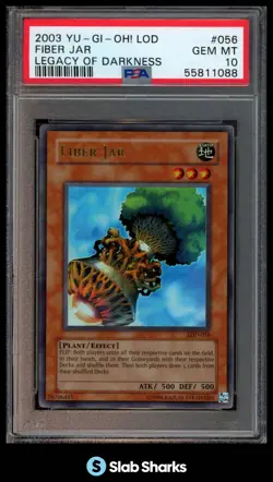 2003 YU-GI-OH! LEGACY OF DARKNESS #LOD-056 FIBER JAR PSA 10 - Image 1