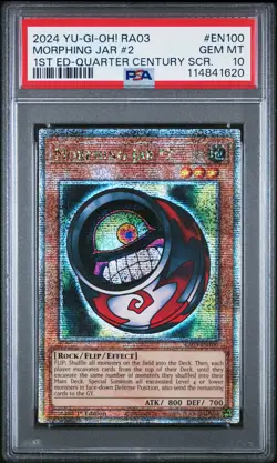 2024 YU-GI-OH! RA03-QUARTER CENTURY BONANZA #EN100 MORPHING JAR #2 PSA 10 - Image 1