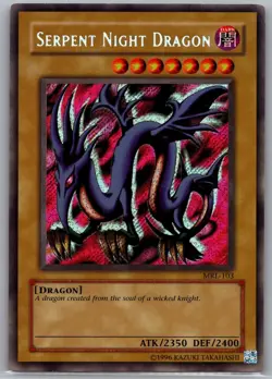 Yu-Gi-Oh! TCG Normal Serpent Night Dragon Serpent Night Dragon Secret Rare Holo - Image 1