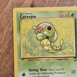 Caterpie Pokemon Card Base Set 2 68/130 LP Common Grass WOTC Vintage 2000 TCG - Image 2