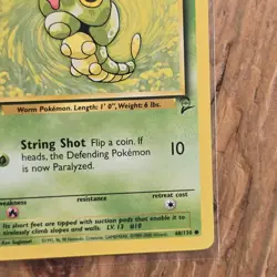 Caterpie Pokemon Card Base Set 2 68/130 LP Common Grass WOTC Vintage 2000 TCG - Image 5