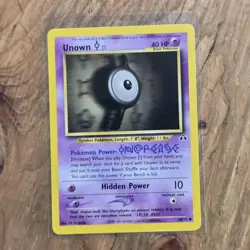 Unown I Pokemon Card Neo Discovery 68/75 LP Common Psychic WOTC Vintage 2001 TCG - Image 1