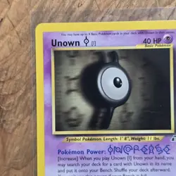 Unown I Pokemon Card Neo Discovery 68/75 LP Common Psychic WOTC Vintage 2001 TCG - Image 2