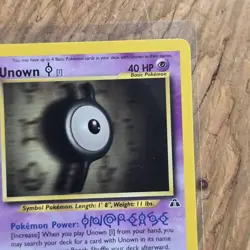 Unown I Pokemon Card Neo Discovery 68/75 LP Common Psychic WOTC Vintage 2001 TCG - Image 3