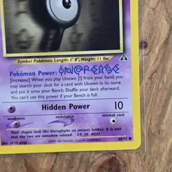 Unown I Pokemon Card Neo Discovery 68/75 LP Common Psychic WOTC Vintage 2001 TCG - Image 4