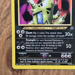 Tyranitar Pokemon Card Neo Discovery 31/75 LP Rare Darkness WOTC Vth 2001 TCG - Image 5