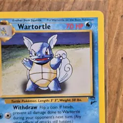 Wartortle Pokemon Card Base Set 2 63/130 LP Uncommon Water WOTC Vintage 2000 TCG - Image 3