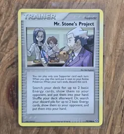 Mr. Stone's Project Trainer Card EX Emerald 79/106 LP Uncommon Supporter Pokemon - Image 1