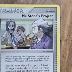 Mr. Stone's Project Trainer Card EX Emerald 79/106 LP Uncommon Supporter Pokemon - Image 3