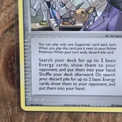 Mr. Stone's Project Trainer Card EX Emerald 79/106 LP Uncommon Supporter Pokemon - Image 5