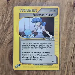 Pokemon Nurse Trainer Card Expedition 145/165 LP Uncommon Supporter WOTC Vintage - Image 1