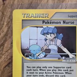 Pokemon Nurse Trainer Card Expedition 145/165 LP Uncommon Supporter WOTC Vintage - Image 2