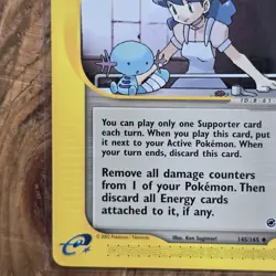 Pokemon Nurse Trainer Card Expedition 145/165 LP Uncommon Supporter WOTC Vintage - Image 5