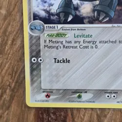 Metang Pokemon Card EX Hidden Legends 44/101 LP Uncommon Metal Ken Sugimori 2004 - Image 5