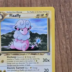 Flaaffy Pokemon Card Neo Genesis 34/111 1st Edition LP Lightning WOTC 2000 - Image 2